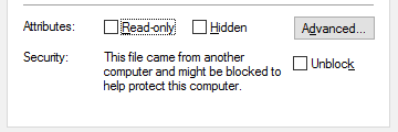 SmartScreen Unblock